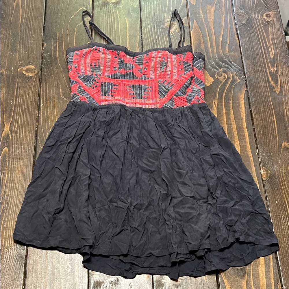 Women’s Staring at Stars  Spaghetti Strap Dress with Aztec Embroidery - Size 8